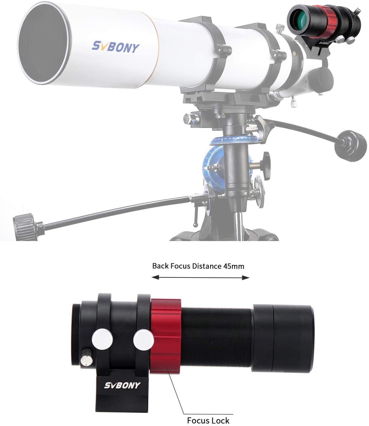 SV905C guiding Camera and SV165 guide Scope Combination