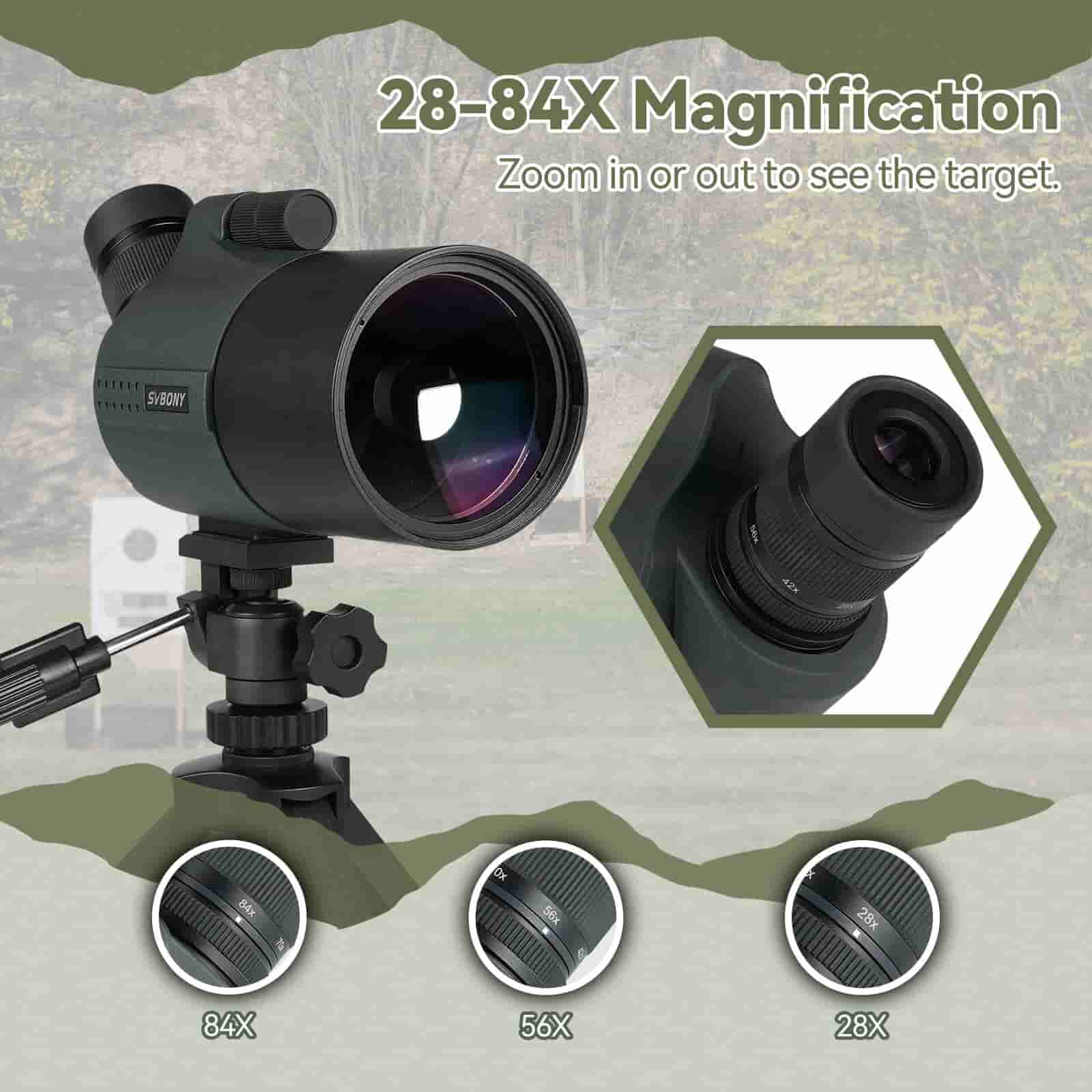 SV41 Pro 28-84x80 Mak Spotting Scope FMC Coating for Shooting & Hunting ...