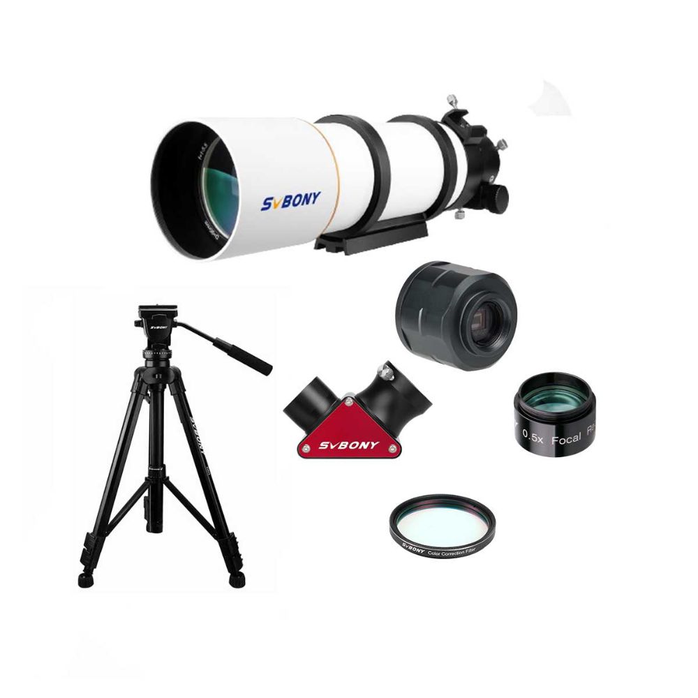 SVBONY SV48P Refractor OTA 90mm F5.5 Telescope Set for Visual Astronomy and  Deep Space Astrophotography