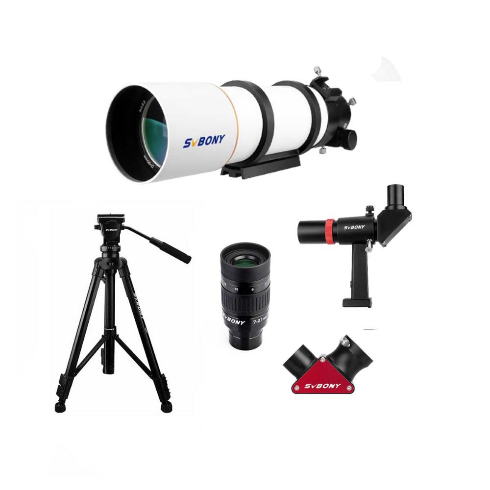 SVBONY SV48P Refractor OTA 90mm F5.5 Telescope Set for Visual Astronomy and  Deep Space Astrophotography