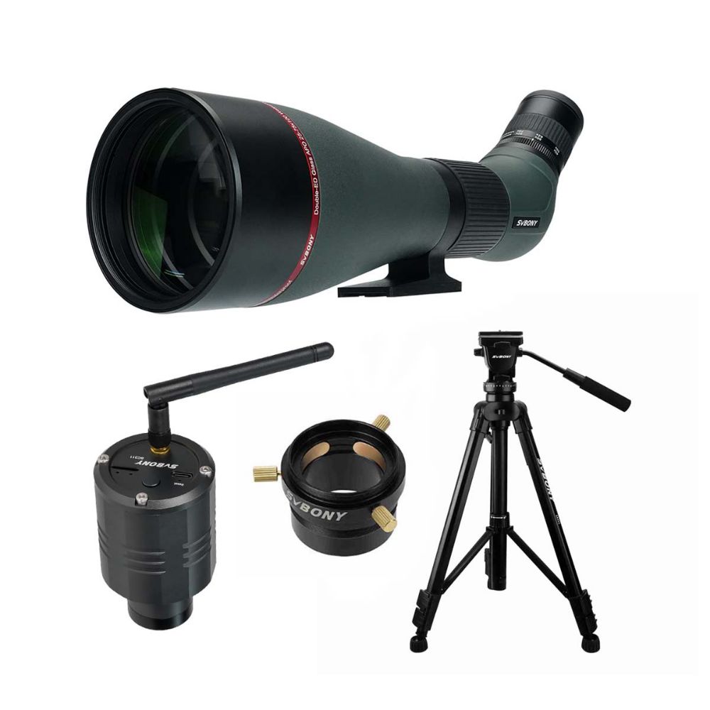 SA401 25-75X100 APO Spotting Scope with SC311/SC001 Wifi Camera for Birdwatching & Wildlife Photography