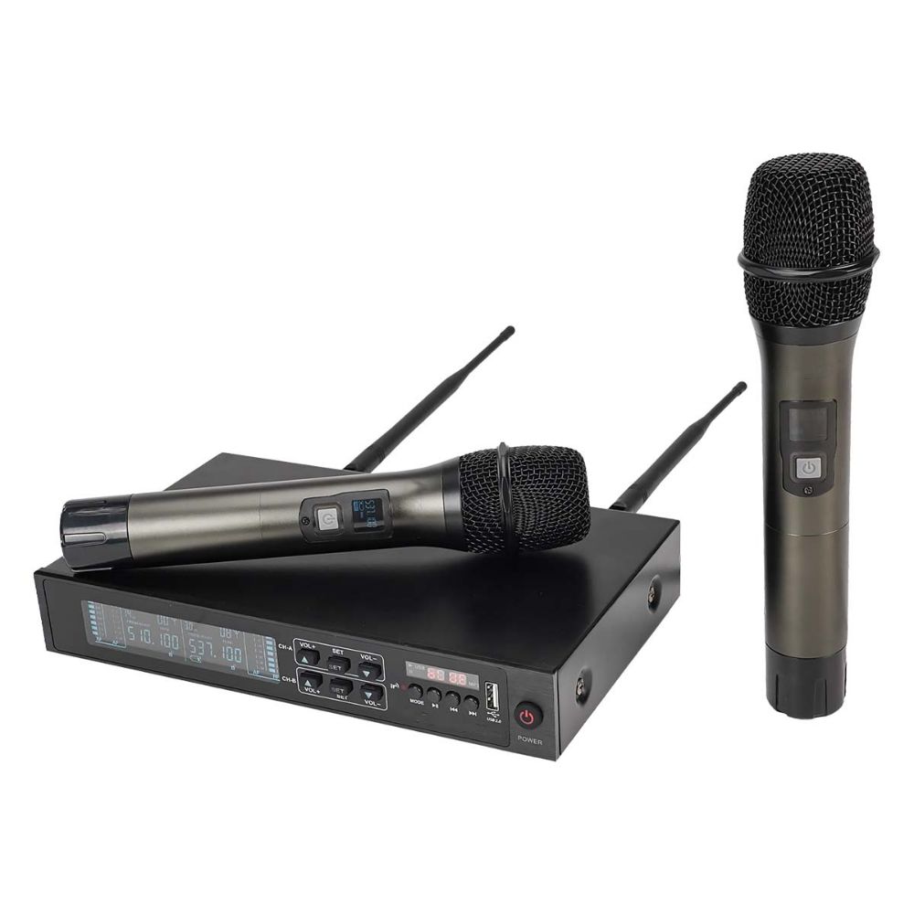 SVMic D2 Wireless Microphone System Handheld Dynamic Cordless Mic for Singing Church Wedding