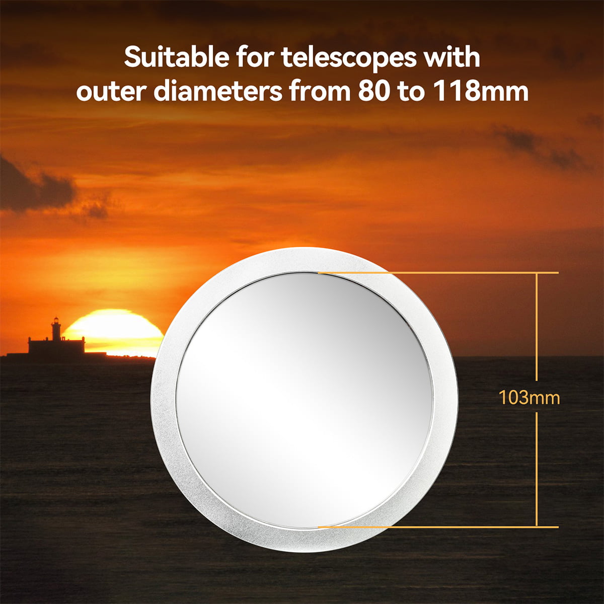 SV229 Solar Eclipse Telescope Filter Metal Cap - Meet ISO 12312-2:2015 ...