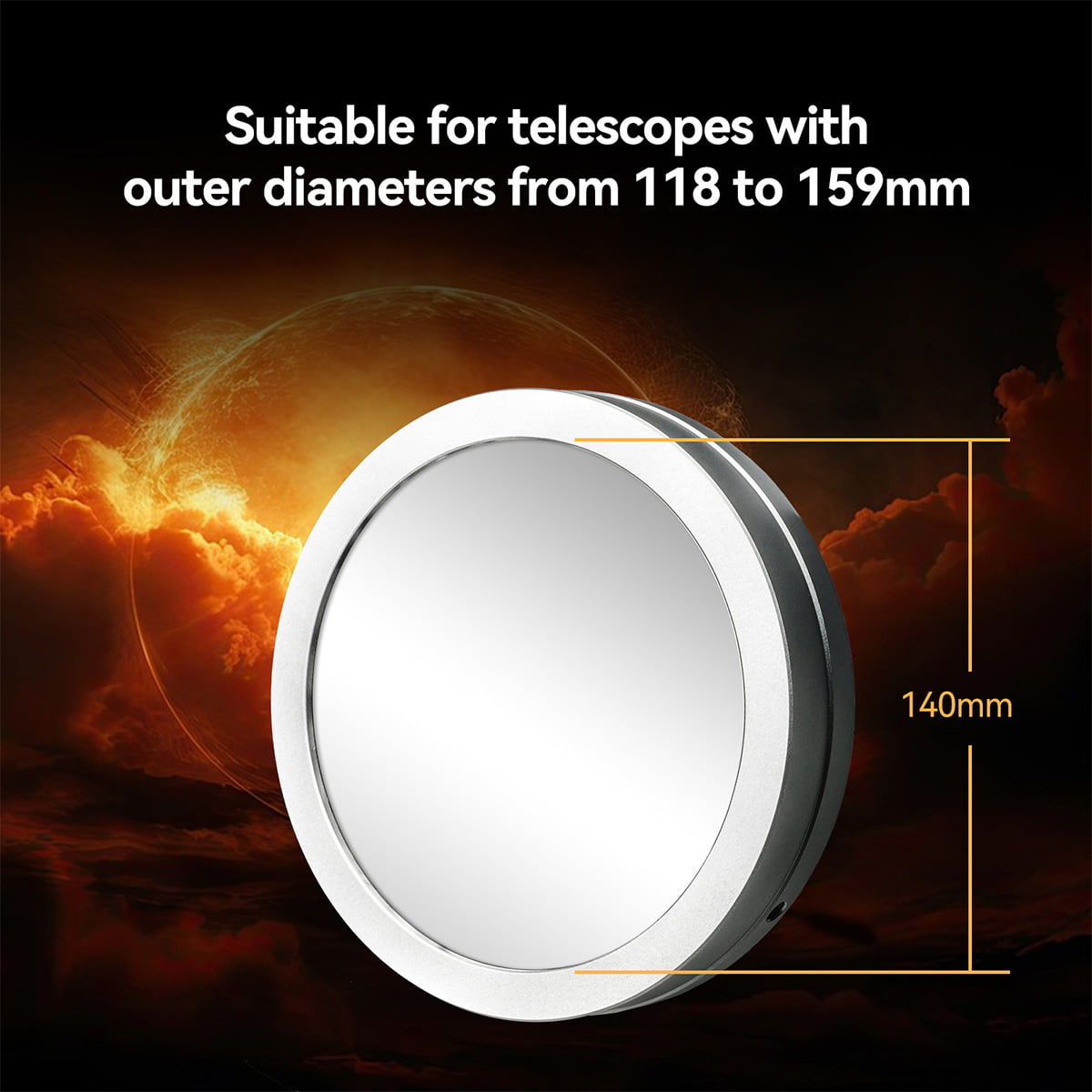 SV229 Solar Eclipse Filter Telescope Metal Cap with ISO 12312-2:2015 ...