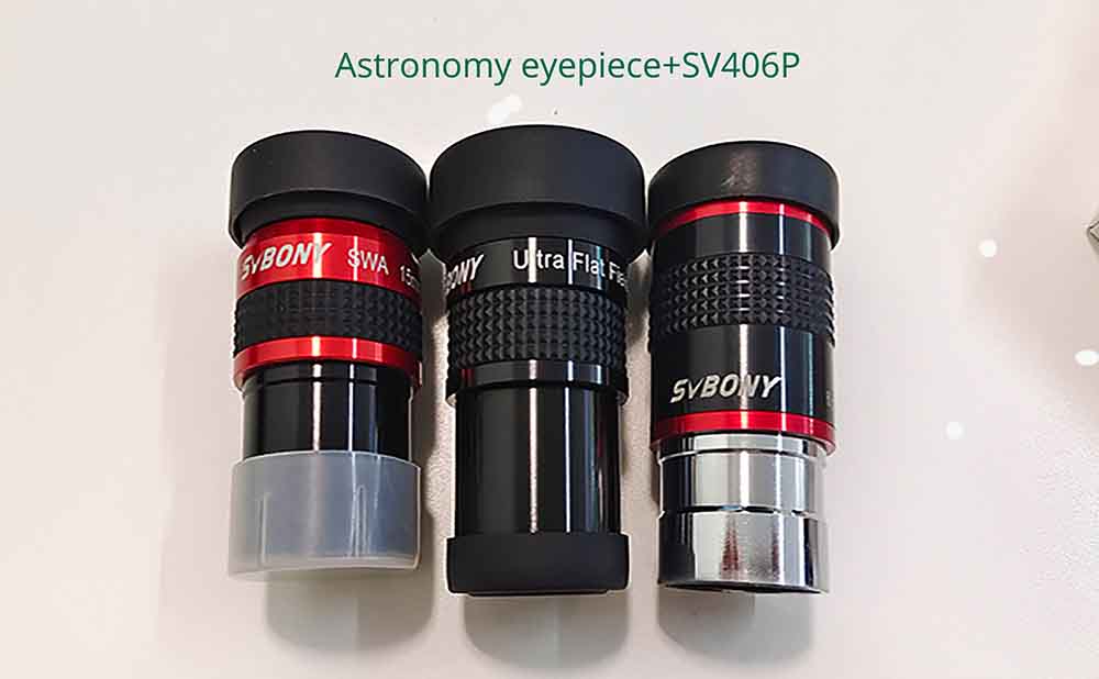 Dose SV406p can fit with astronomy eyepiece without any accessories?