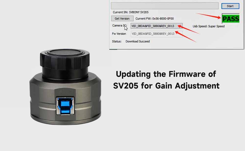 Updating the Firmware of SV205 for Gain Adjustment