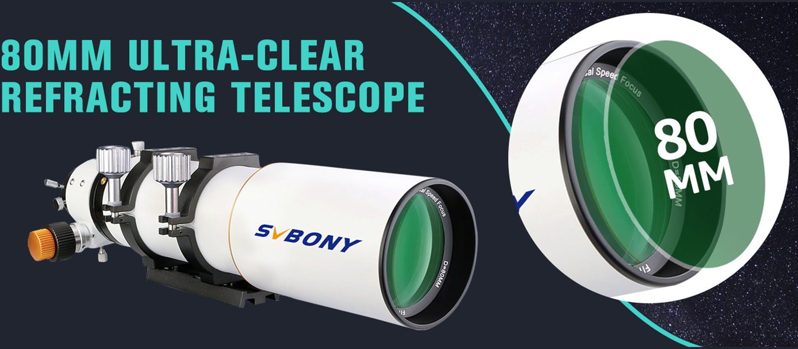クリアランス販売済み SVBONY SV503 Telescope 80ED F7 OTA Focal Length 560mm Universal  光学機器アクセサリー